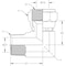 World Wide Fittings Male Pipe to Female JIC Swivel 90 Deg. Elbow 9406X04X06 - alternate 2